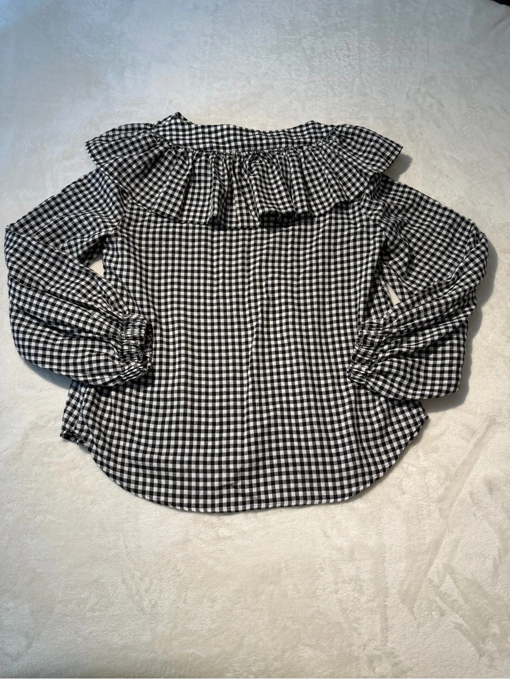Zara gingham blouse